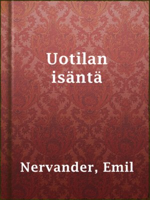 cover image of Uotilan isäntä